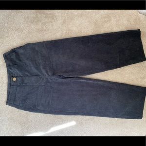 Wide Leg Corduroy Black Pants